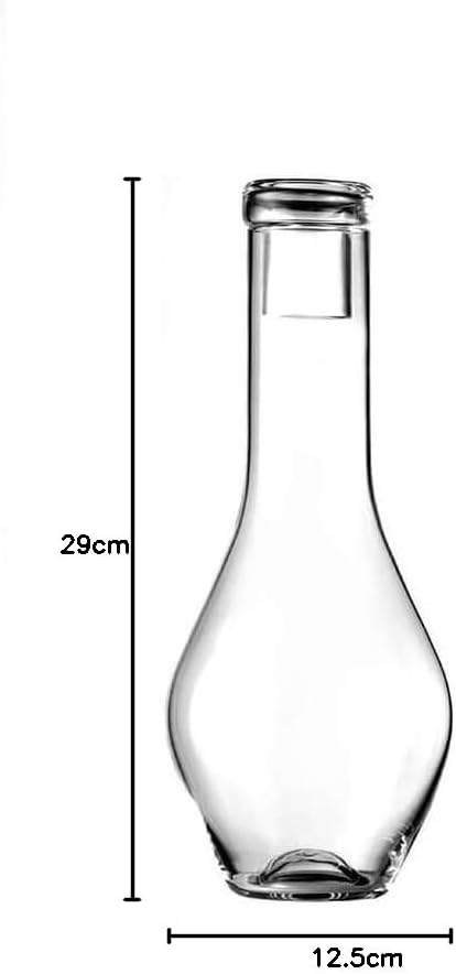 Zafferano Chiaro di Luna - Glasflasche Klar, Höhe 290 mm, Durchmesser 125 mm, Fassungsvermögen 138 c