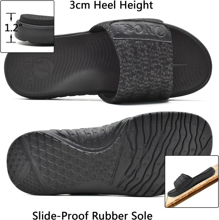 ONCAI Dusch Badelatschen Herren mit Klettverschluss Offener Zeh Sports Badesandalen Sommer Freizeit