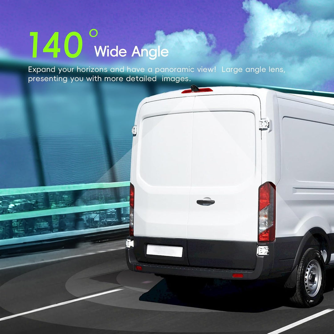 SIXWIN 720P Rückfahrkamera mit Bremsleuchte, Kamera Bremslicht für Ford Transit 2014-2018,140° Weitw