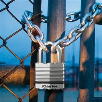 MASTER LOCK Hochleistungsvorhängeschloss [Schloss mit Schlüssel] [Laminierter Stahl] [Wetterfest] M1