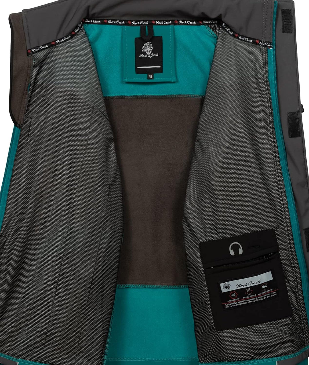 Rock Creek Herren Softshell Jacke Outdoor H-312 5XL Hellbraun, 5XL Hellbraun
