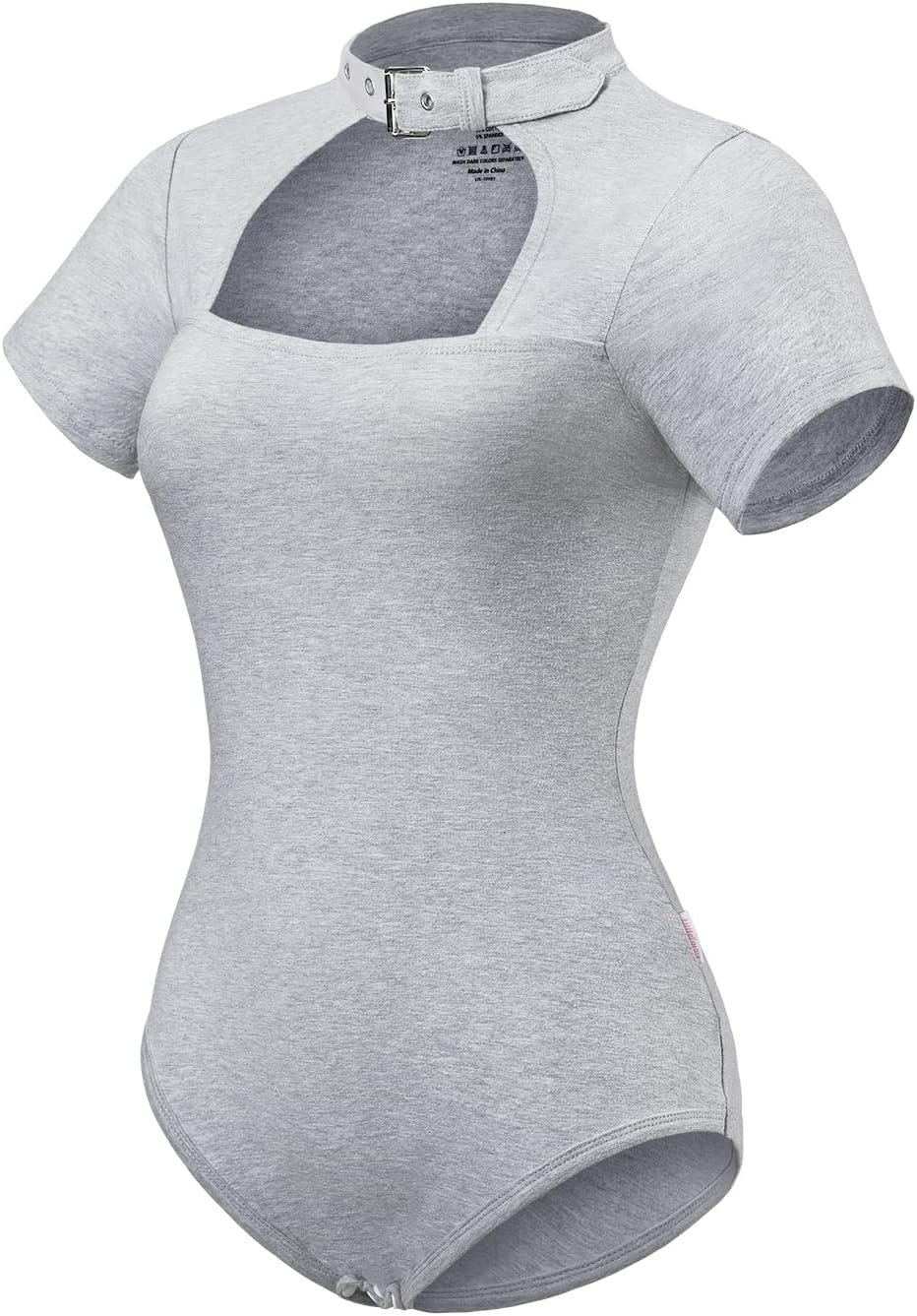 LittleForBig Baumwolle Strampler Onesie Pyjamas Bodysuit-Kragen Grau XS, Grau XS