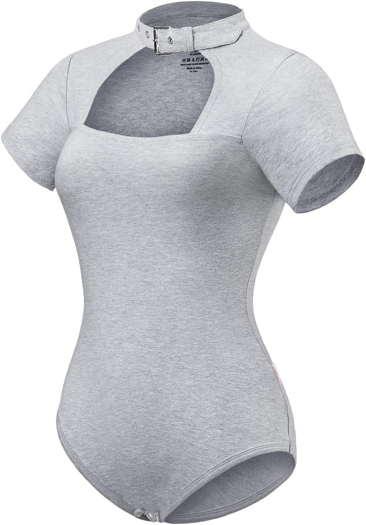 LittleForBig Baumwolle Strampler Onesie Pyjamas Bodysuit-Kragen Grau XS, Grau XS