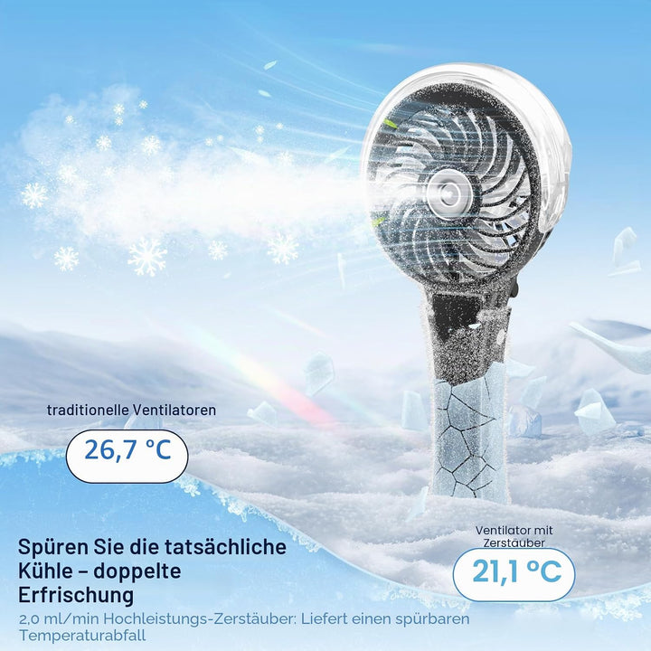 HandFan Handventilator elektrischen Ventilator-Schreibtisch USB-beweglicher Ventilator 3 Geschwindig