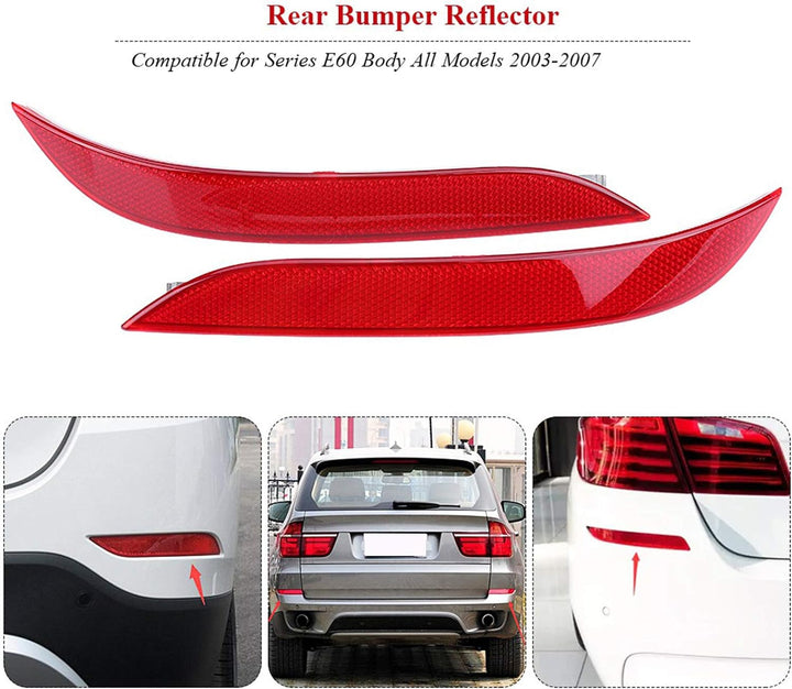 Heckreflektor, langlebiger linker und rechter Heckstossstangenreflektor Hochwertige Stossstangenleuc