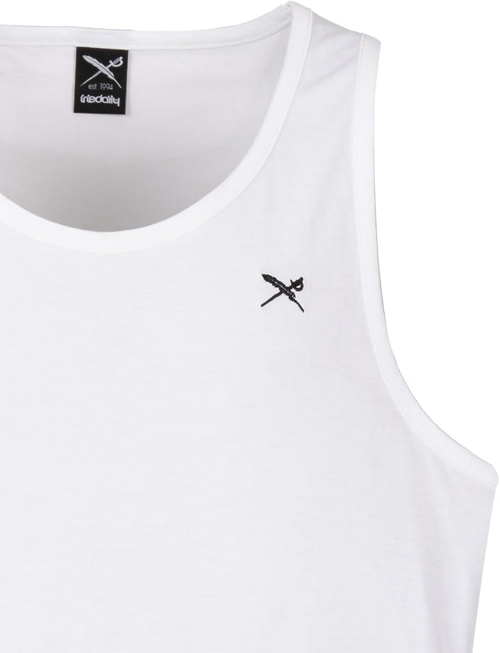 IRIEDAILY Herren Tank Top MINI Flag Baumwolle Regular Fit S Weiss, S Weiss