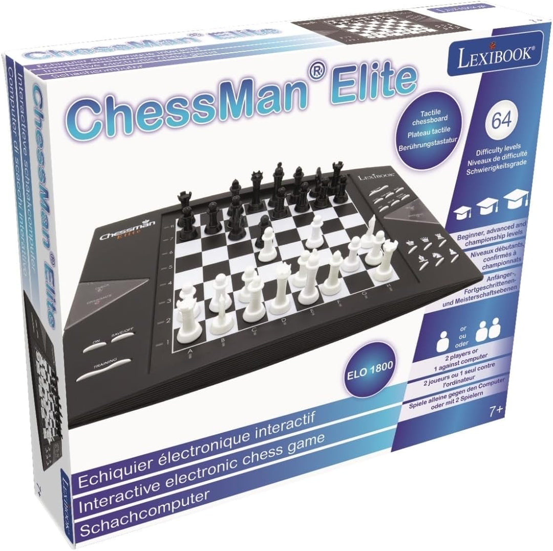 Lexibook CG1300 - Elektronisches Schachspiel mit sensitivem Spielbrett, 2 SPIELER Chessman Elite, Ch