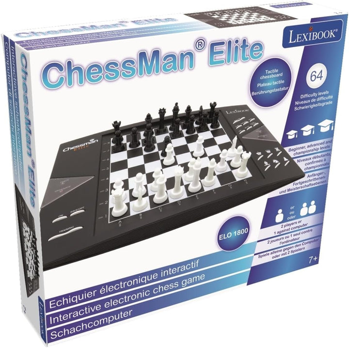 Lexibook CG1300 - Elektronisches Schachspiel mit sensitivem Spielbrett, 2 SPIELER Chessman Elite, Ch