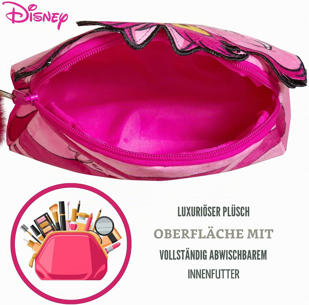 Grinsekatzen-Make-up-Tasche für Damen, Disney Kosmetiktasche, Kosmetiktasche, Federmäppchen, rose, E