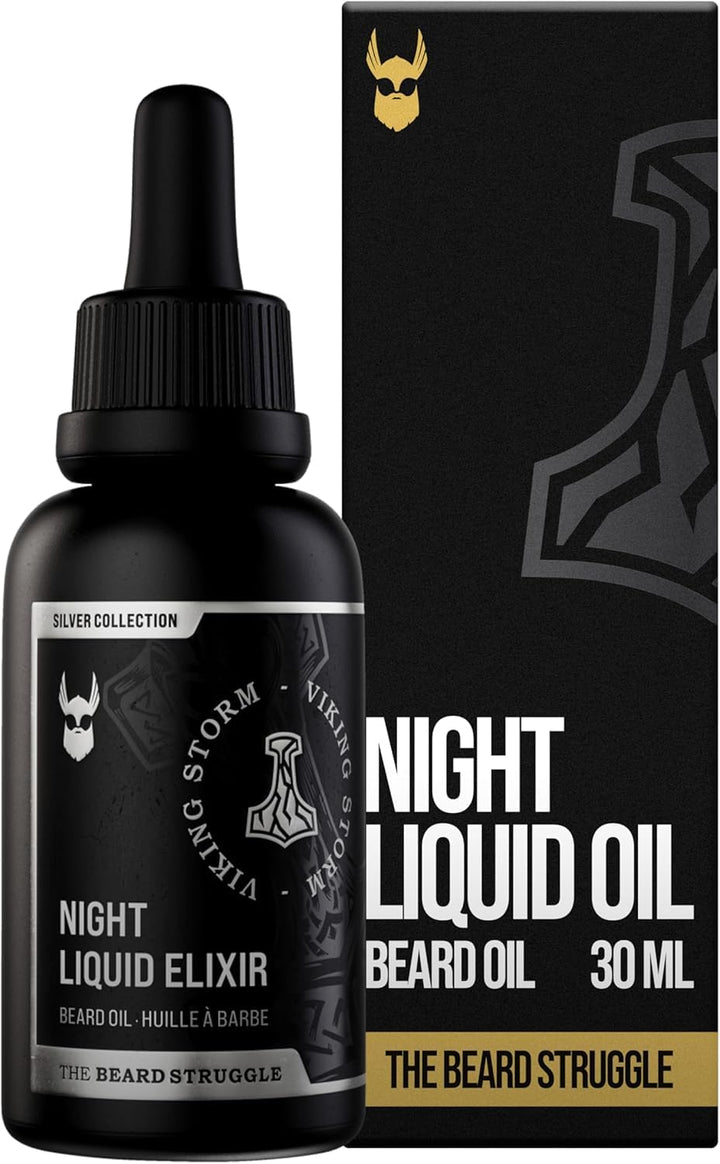 The Beard Struggle Night Liquid Elixir Bartöl für Männer – Bartpflege & Bartwuchsöl für Nacht – Feuc