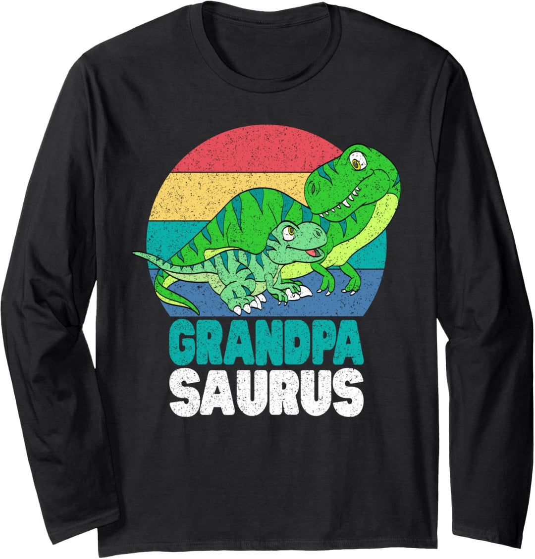 Daddysaurus Dinosaur Grandpa T-Rex Baby Dino Family Matching Langarmshirt