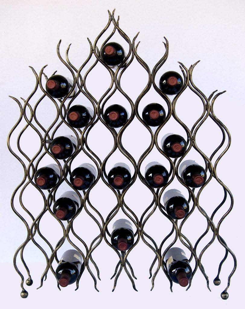 DanDiBo Weinregal Grand FEU Metall Schmiedeeisen für 40 Flaschen Flaschenhalter 95 cm