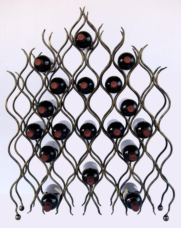 DanDiBo Weinregal Grand FEU Metall Schmiedeeisen für 40 Flaschen Flaschenhalter 95 cm