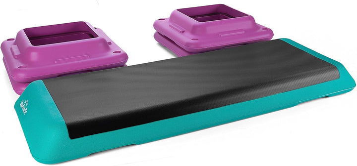Queenfit Aerobic Step - Der ideale Stepper für Zuhause, Treppensteiger Fitnessgerät mit 3-Stufen-Höh