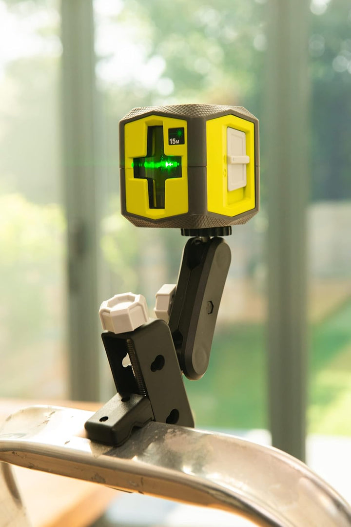 RYOBI batteriebetriebener Kreuzlinienlaser RBCLLG1, horizontale und vertikale Laserlinie bis max. 15