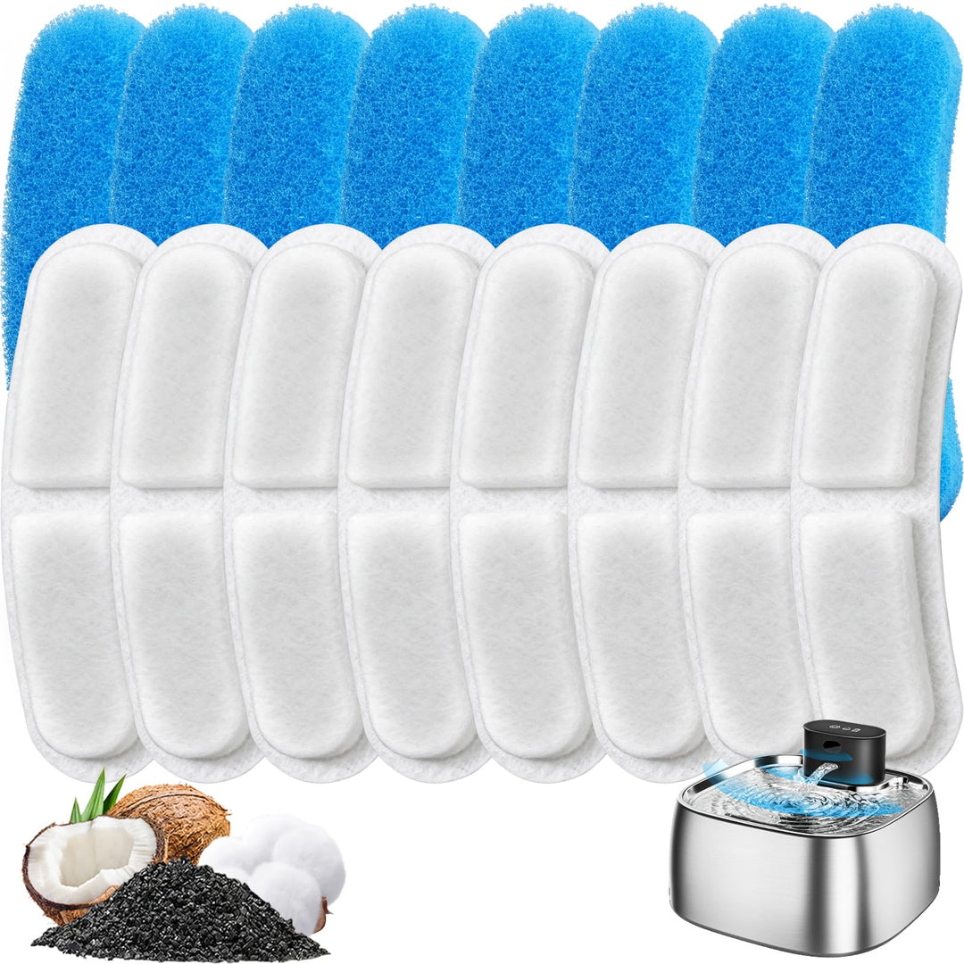 ROTTOGOON 8er-Pack Ersatzfilter für den pumpenlosen Filter Katzenbrunnen STR-PT-108A, Mehrschichtige