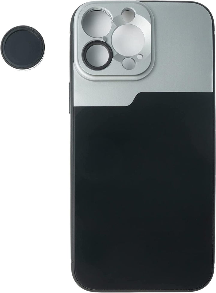 SYSTEM-S CPL Filter Circular Polarizer Linse mit Hülle Schwarz für iPhone 14 Pro Max