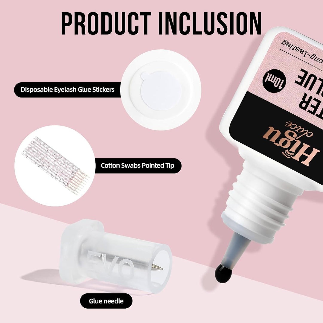 Higu clace Lash-Glue DIY Waterproof Eyelash Adhesive Lash-Cluster-Glue 3s Strong Hold Long Lasting f