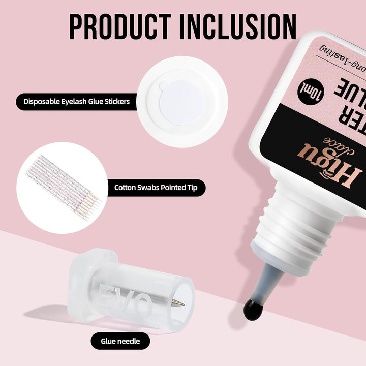 Higu clace Lash-Glue DIY Waterproof Eyelash Adhesive Lash-Cluster-Glue 3s Strong Hold Long Lasting f