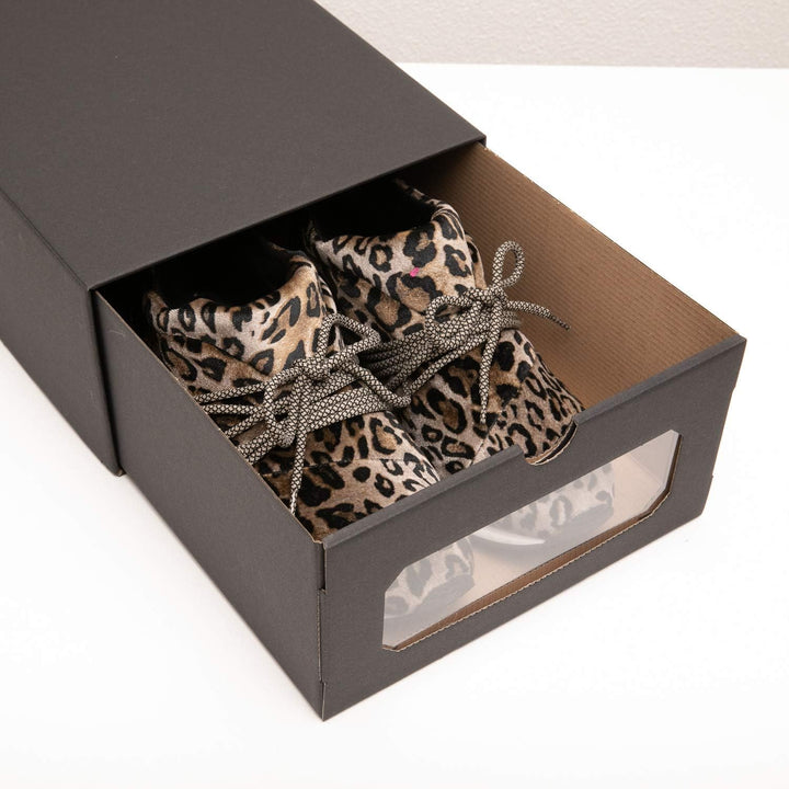 5 x PresentFill® Aufbewahrungsbox Schuhbox Schwarz Schuhschachtel Schubladenbox Schuhkarton Ordnungs