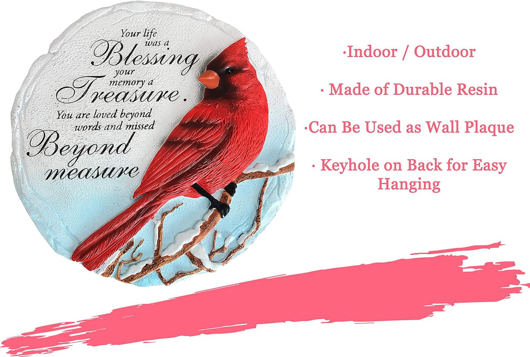 Spoontiques - Gartendekor - Kardinal-Trittstein - Dekostein für Garten, Cardinal