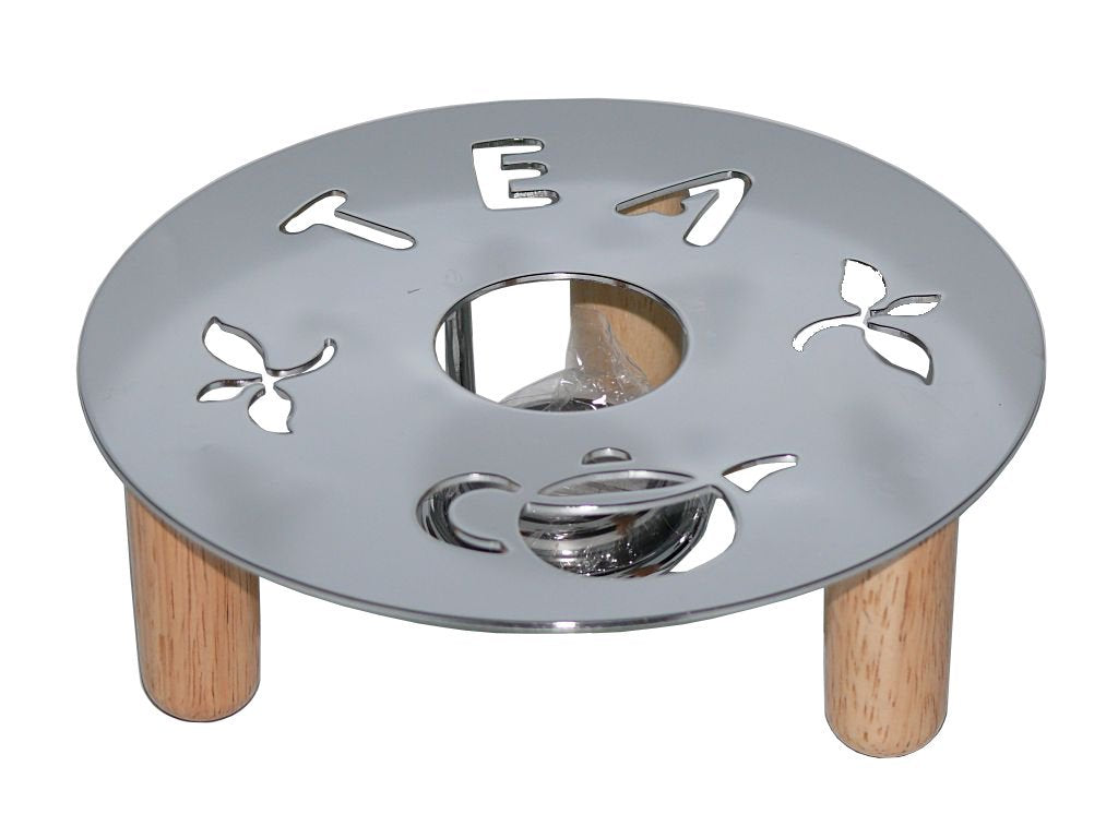 Cha Cult Tea Stövchen - 17cm, Silber, Metall, Teewärmer