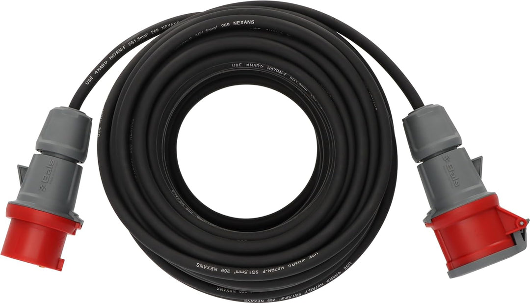 Brennenstuhl CEE Verlängerungskabel IP44 (30m Kabel, H07RN-F 5G1,5, 5-polig mit CEE Stecker und Kupp