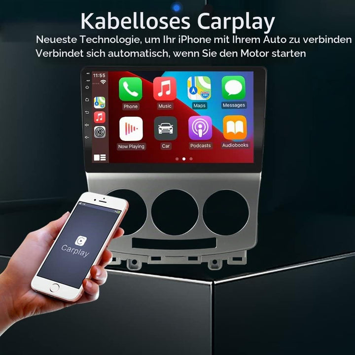 LEXXSON Carplay Radio Android Radio für Mazda 5 2005-2010 mit 9 Zoll kapazitivem Touchscreen SWC GPS