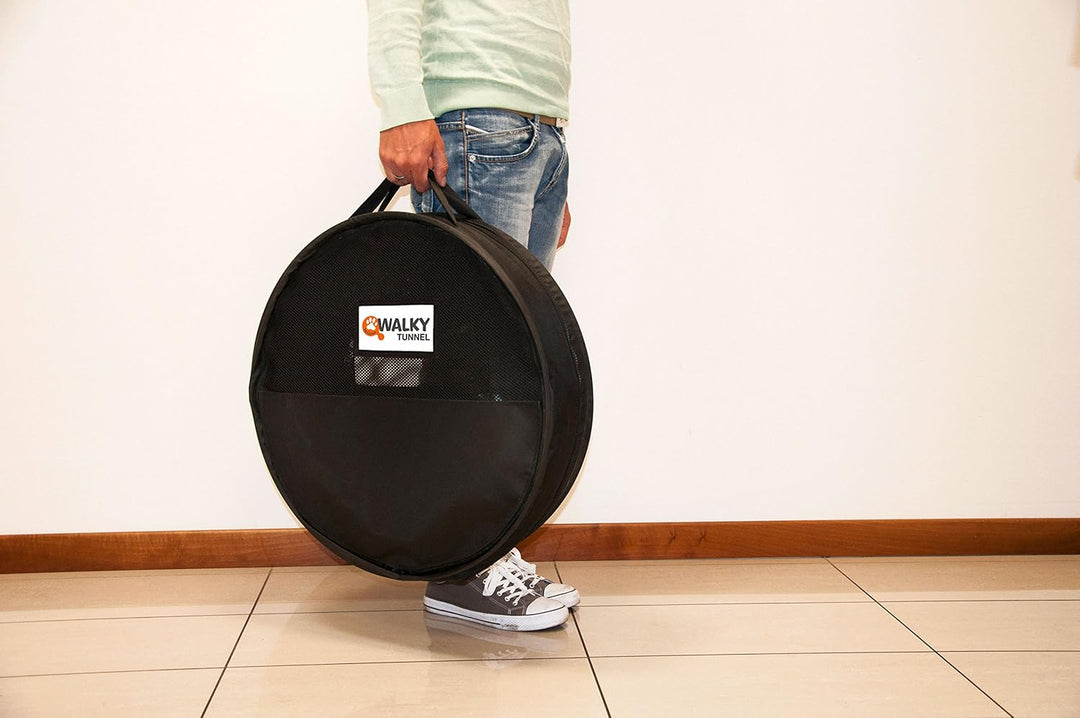 dobar® 62400 Walky Tunnel Transportbox für Haustiere - Faltbare Luxus Transporttasche - Hundetrageta