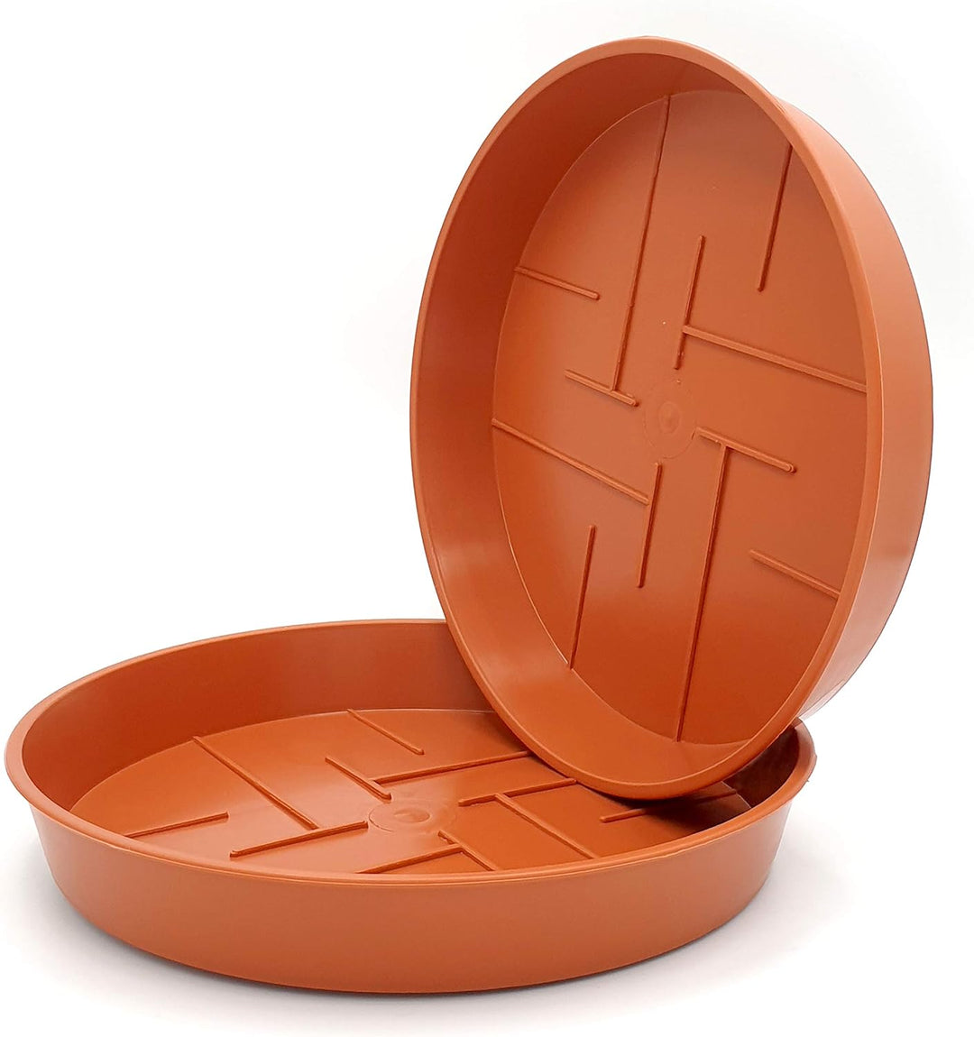 10er-Set Blumentopf-Untersetzer Rund aus Plastik 40 cm Durchmesser, Untertopf für Innen- und Aussenb