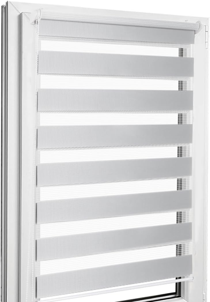Home-Vision® DuoRollo Klemmfix, Doppelrollo ohne Bohren mit Klämmträgern, Rollos für Fenster und Tür