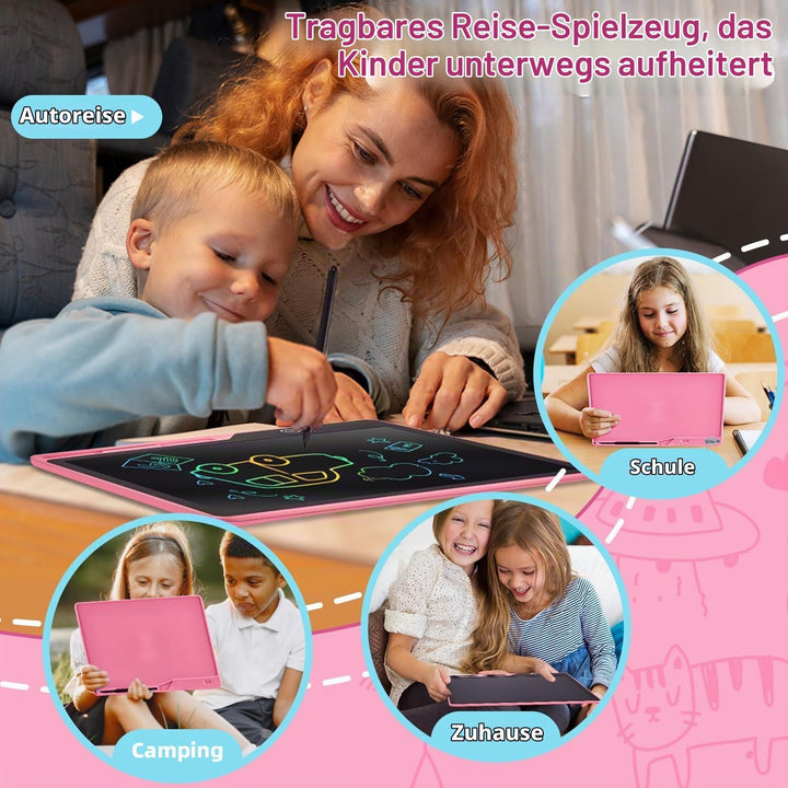 LCD-Schreibtablett für Kinder, Wiederaufladbare 16 Zoll Maltafel Zeichentafel, Vorschule Lernen Spie