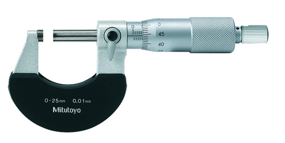 MITUTOYO 102-301 Bügelmessschraube Werkszertifikat DIN 863/1 Messbereich 0-25 mm, 0-25 mm