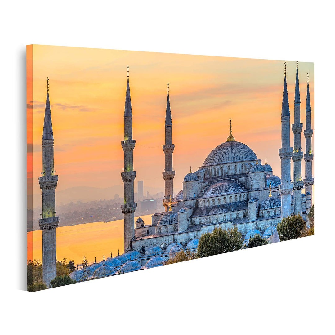 islandburner Bild auf Leinwand Die Blaue Moschee Sultanahmet Camii Istanbul Türkei Bilder Wandbilder