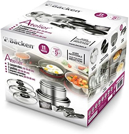Backen 199911 Pfannen und Töpfe, Edelstahl, 11-teilig