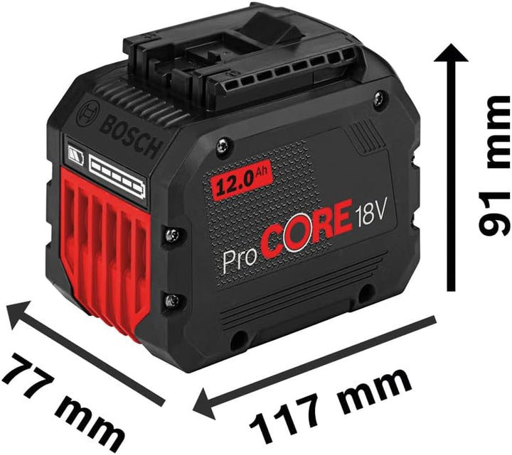 Bosch Professional 18V System Akku Starter-Set (2x ProCORE18V 12.0Ah Akku + Schnellladegerät GAL 18V