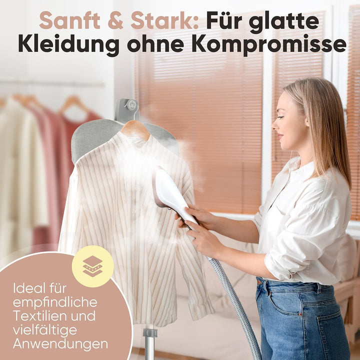 ProfiCare® Stand-Dampfglätter | schnell einsatzbereit | bis zu 40 min. bügeln | neigbares Bügel-Boar