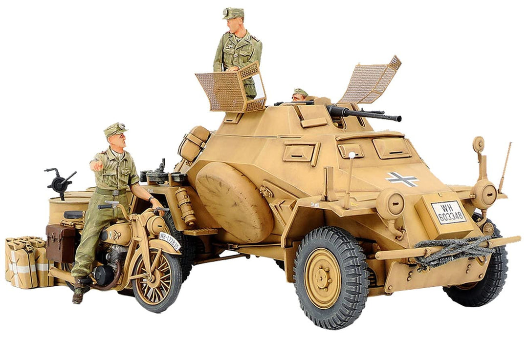 Tamiya 300035286 300035286-1:35 WWII Sonderkraftfahrzeug 222 Späh-Panzer Nord Africa (3).originalget