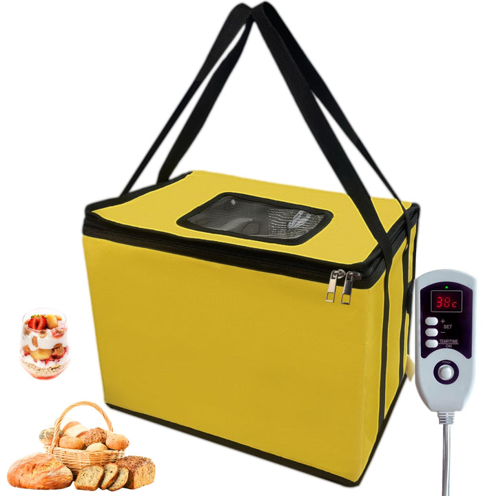 Brot Gärbox mit Heizung，Faltbare Brot Gärschrank Einstellbare Temperatur und Timer, Teiggärbox zum B