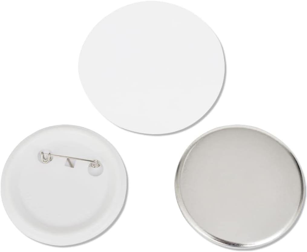 vidaXL 500x Buttonrohlinge 44mm Buttons Rohlinge Buttonmaschine Ansteckbuttons 44 mm, 44 mm