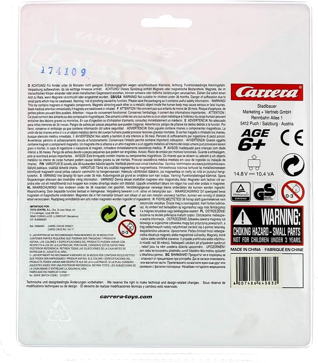 Carrera 4007486640832 Cars The Movie Disney Go Cruz Ramirez-Racing