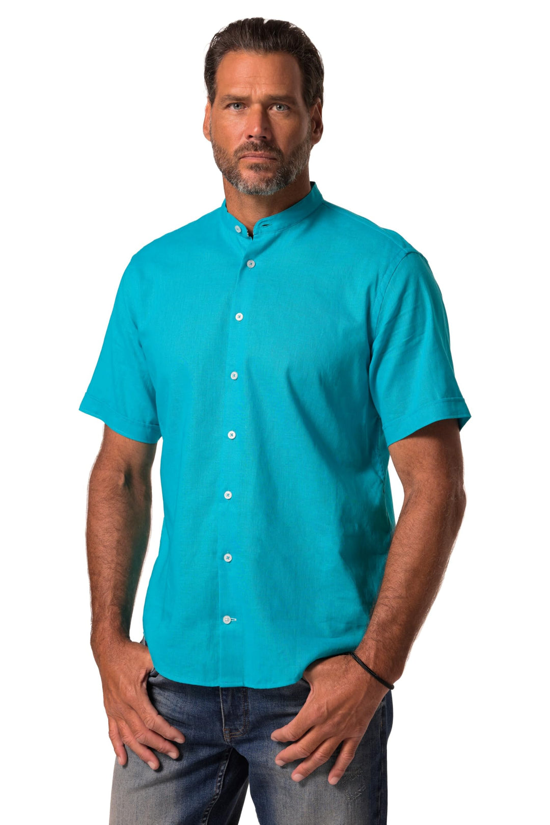 JP 1880 Herren Hemd 4XL Türkis, 4XL Türkis