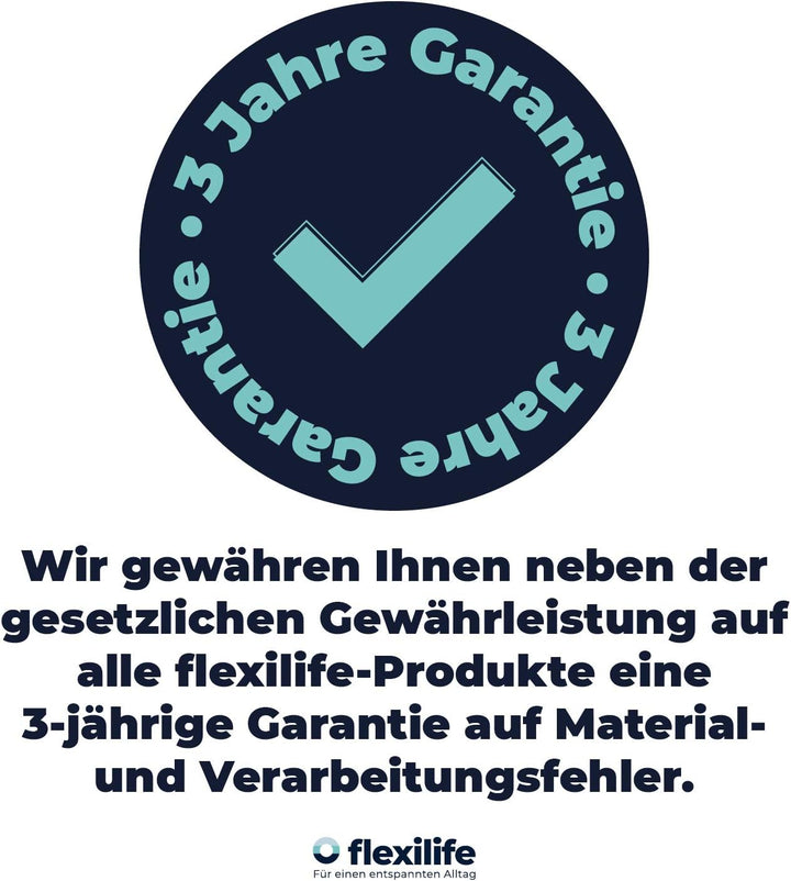 flexilife Duschhocker eckig - Duschsitz höhenverstellbar, Bad Hocker eckig weiss für Senioren - Bade