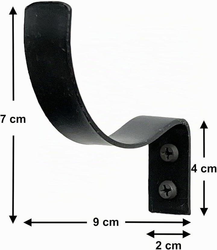 DanDiBo 6X Wandhaken Weinflaschen Flaschen Metall Schwarz 96347 Weinregal Haken DIY Wandregal Regal