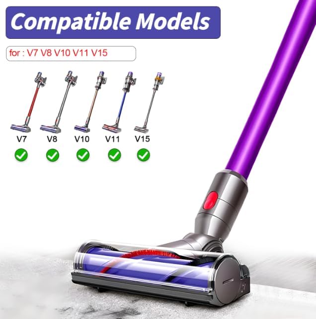 Bürste kompatibel für Dyson V7 V8 V15 SV10 SV11 SV14, Staubsauger Ersatzteile Vacuum Replacement Att
