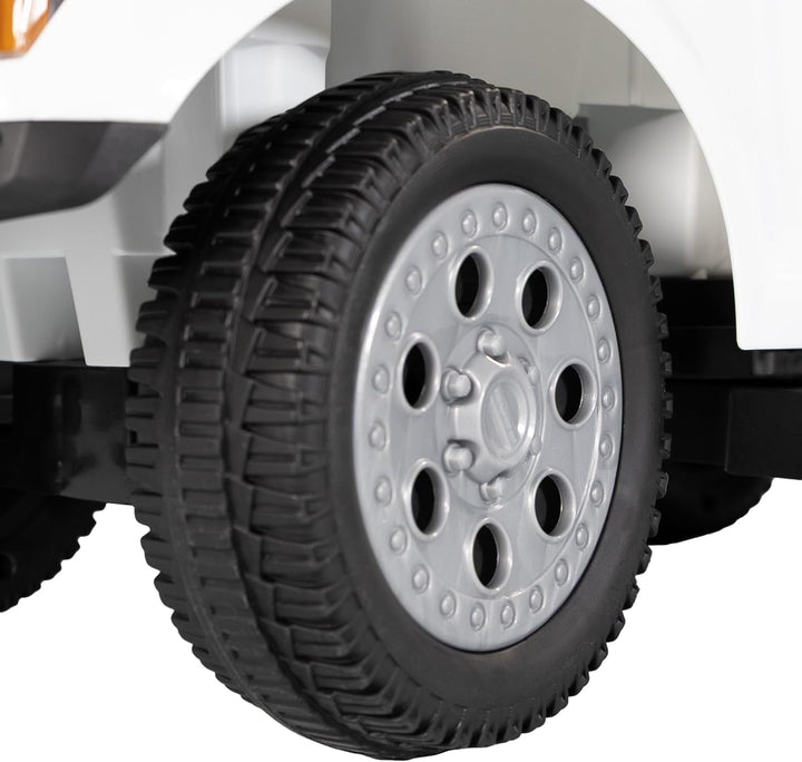 Lemodo Rutschauto Ford F-150 weiss mit Schiebestange, Kinderfahrzeug aus Kunststoff mit Sound-Lenkra