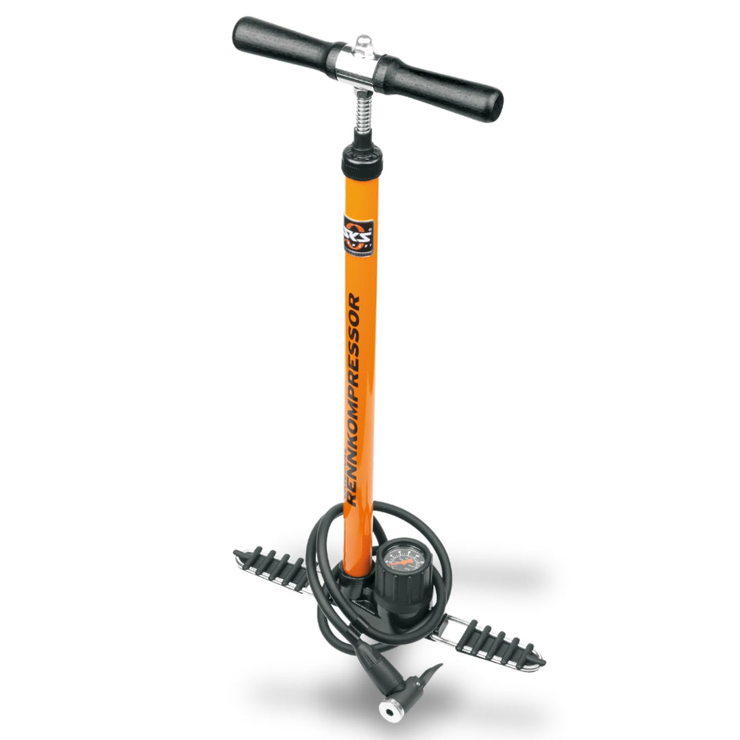 SKS GERMANY RENNKOMPRESSOR E.V.A. Standpumpe (Luftpumpe für alle Ventilarten, Präzisions-Manometer,