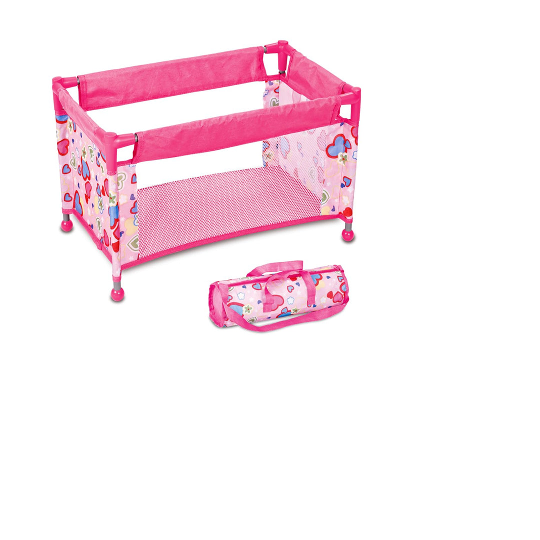 Toclsixz Puppenbett für 43 cm Puppe | Puppen Bett zubehör | Puppen reisebett für Baby Born | Geschen