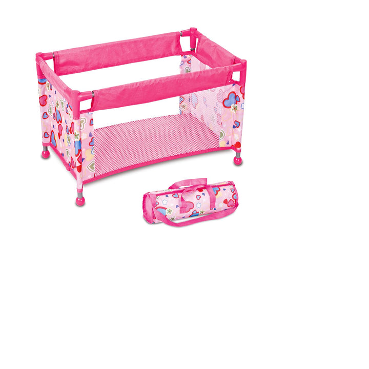 Toclsixz Puppenbett für 43 cm Puppe | Puppen Bett zubehör | Puppen reisebett für Baby Born | Geschen