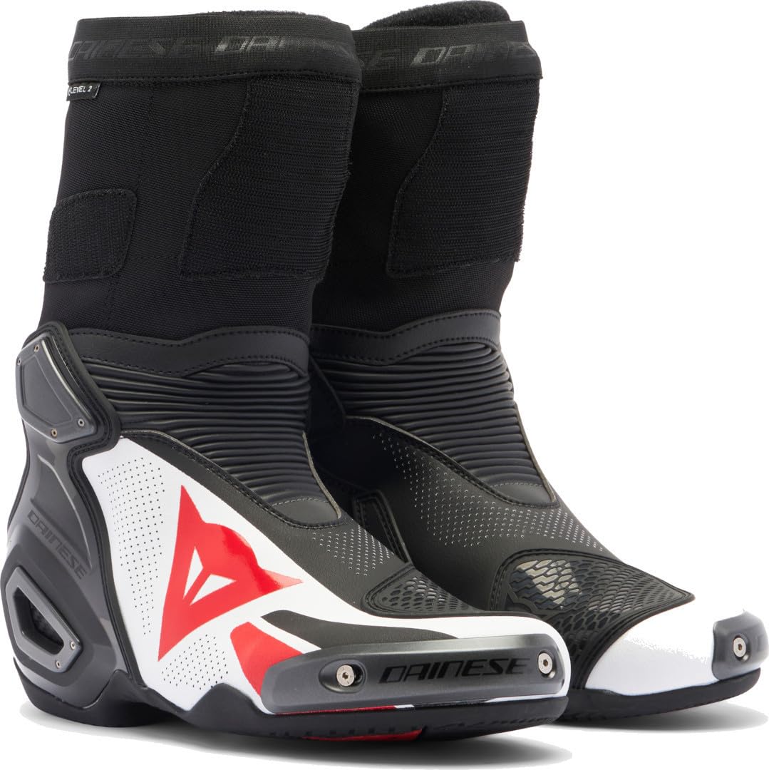 Dainese Axial 2 Air Boots Racing Stiefel 43 EU Schwarz Weiss Rot, 43 EU Schwarz Weiss Rot